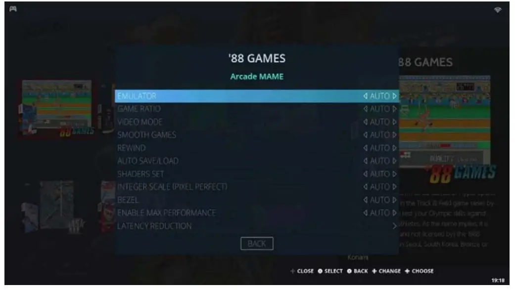 JMachen Hyper Base FC Video Game Console - Emulator will be preset to Auto, press it and choose another emulator