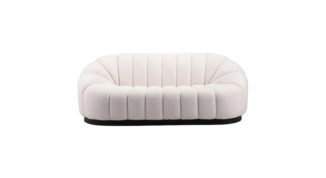 Zuo 109341 Flared Arm Sherpa Polyester Modern 3 Seat Rectangle Sofa Instruction Manual