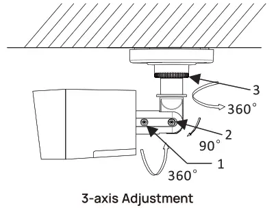 Lifoarey RL-XE0B2DS-PB409D CCTV Camera 2MP Wired Outdoor Security Camera - screw