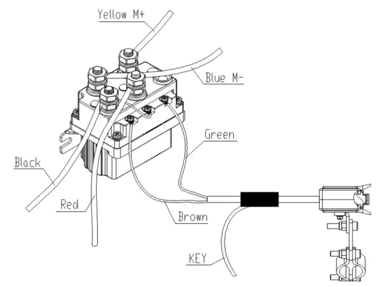 POLESTAR 3500lb 12V DC Electric ATV, UTV Winch - Assembly 7