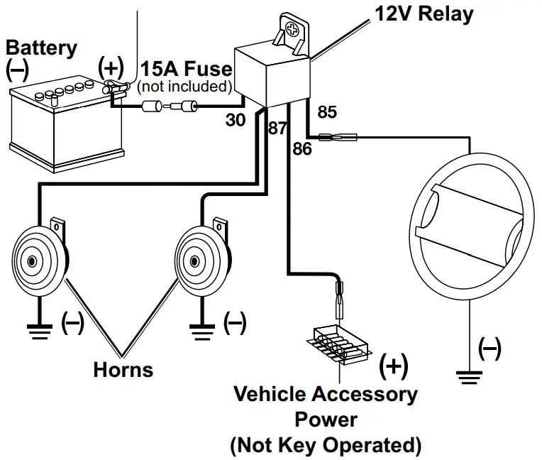 PITTSBURGH 58807 12V Twin Disc Car Horn - fig