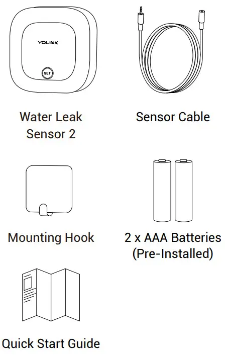 YOLINK YS7904-UC Water Leak Sensor 2 - In the Box