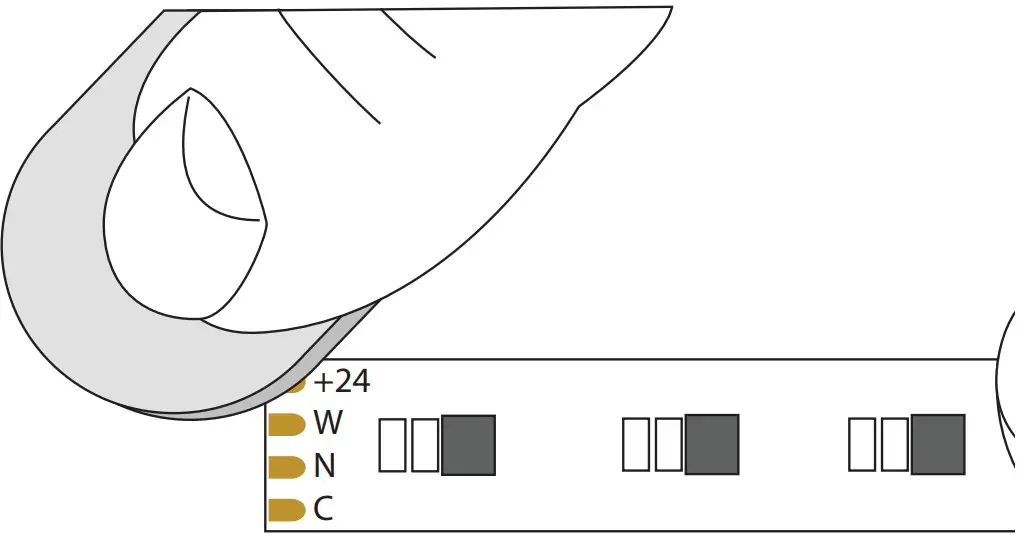 Cutting the tape light
