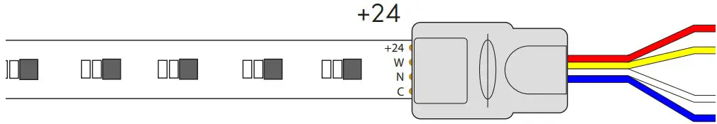 Connecting the tape light