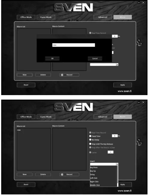 Moving Speed Setting