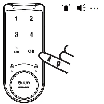 EPIC OFFICE P152 Touch Keypad Function Guub Intelligent Lock - Change Battery