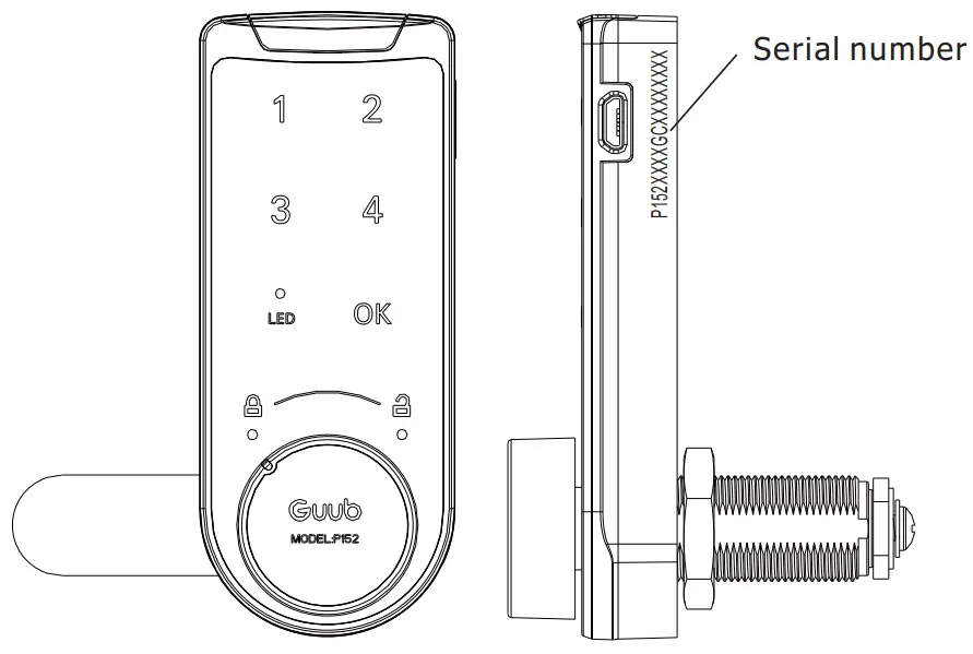 EPIC OFFICE P152 Touch Keypad Function Guub Intelligent Lock - Decoding