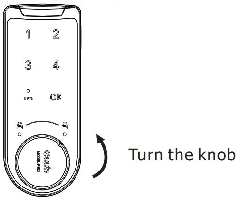 EPIC OFFICE P152 Touch Keypad Function Guub Intelligent Lock - anticlockwise