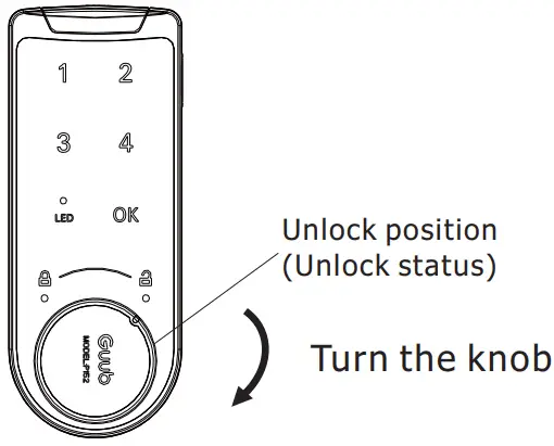 EPIC OFFICE P152 Touch Keypad Function Guub Intelligent Lock - knob