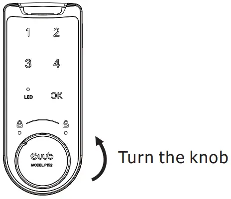 EPIC OFFICE P152 Touch Keypad Function Guub Intelligent Lock - position