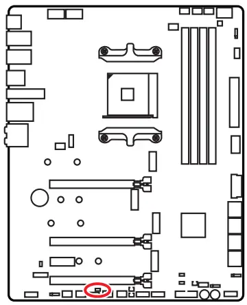 msi meg x570s ace max gaming motherboard - Chassis Intrusion Connector