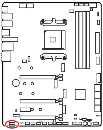 msi meg x570s ace max gaming motherboard - Front Audio Connector
