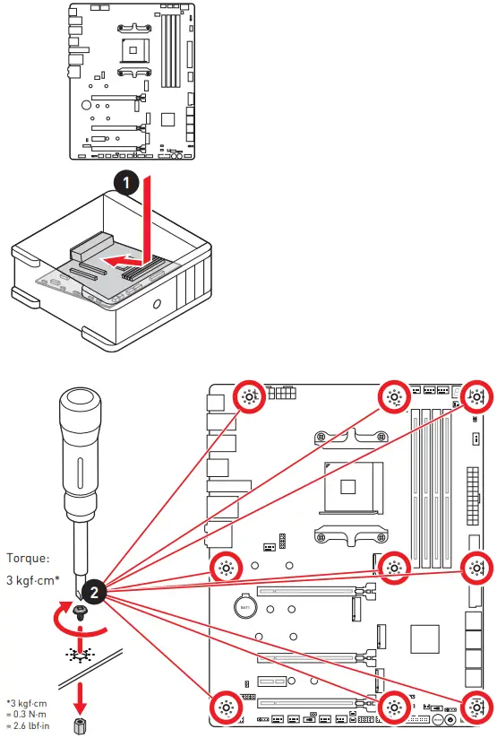 msi meg x570s ace max gaming motherboard - Installing the Motherboard