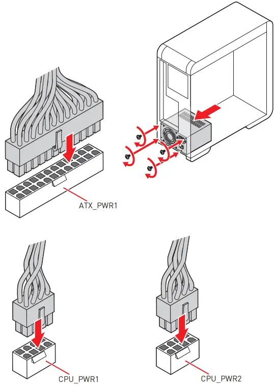 msi meg x570s ace max gaming motherboard - Power Connectors