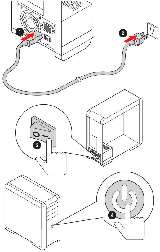 msi meg x570s ace max gaming motherboard - Power On