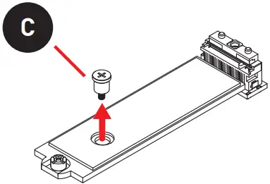 msi meg x570s ace max gaming motherboard - Type-C screw