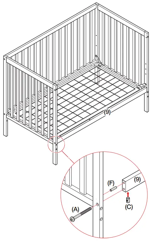 Dream On Me SYNERGY Convertible Crib and Changer - DAYBED ASSEMBLY