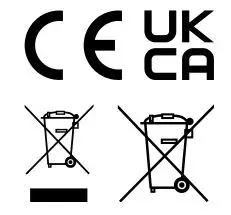 CE, UKCA, disposal icon