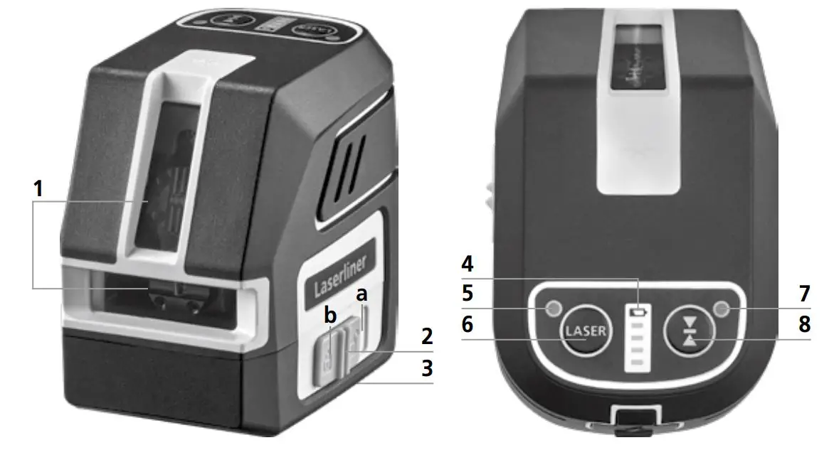 Laserliner PocketCross-Laser 2G Set - Number and direction of the lasers 2