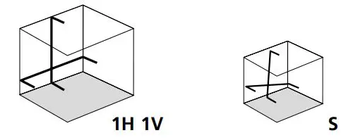 Laserliner PocketCross-Laser 2G Set - Number and direction of the lasers
