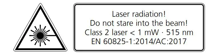 Laserliner PocketCross-Laser 2G Set - Safety instructions