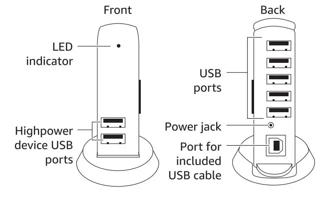 Amazon-Basics-HU2W70E1-7-Port-USB-2-0-Hub-Tower-Fig-1
