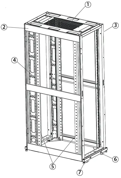rocstor-Y10E037-B1-SolidRack-42U-Open-Frame-Rack-FIG-2