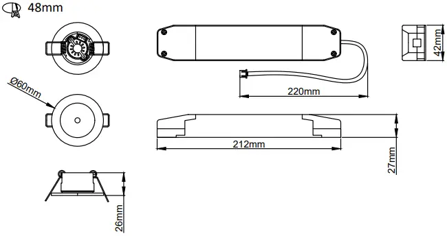 KSR LIGHTING KS98105 LED Emergency Downlight A0