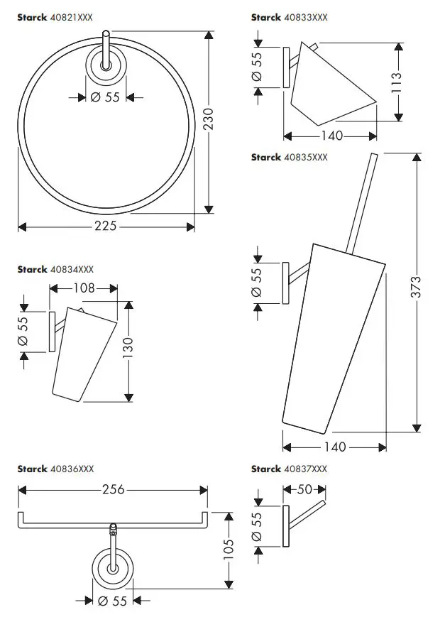 hansgrohe Starck Holders Instruction Manual - How to use