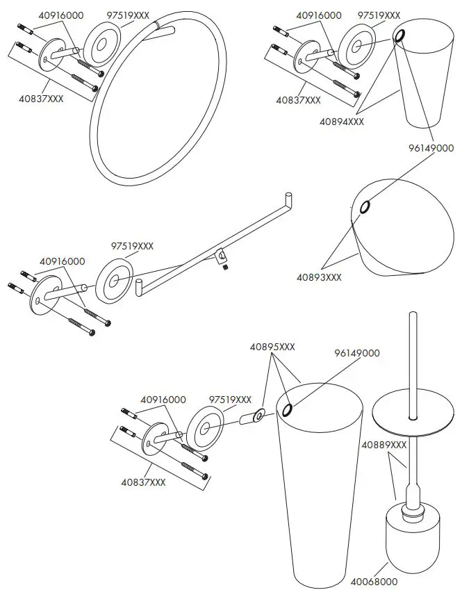 hansgrohe Starck Holders Instruction Manual - How to use
