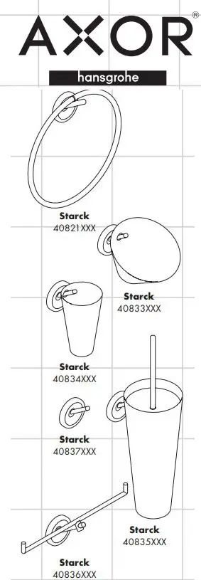 hansgrohe Starck Holders Instruction Manual