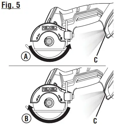 RIDGID R87547 18V SubCompact Brushless Cordless 3 Inch Multi Material Saw - fig 5