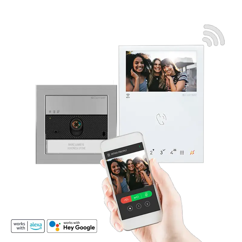 COMELIT-KVU8190W-Simplebus-2-Wi-Fi-Ultra-Kit-with-Mini-Handsfree-fig-1