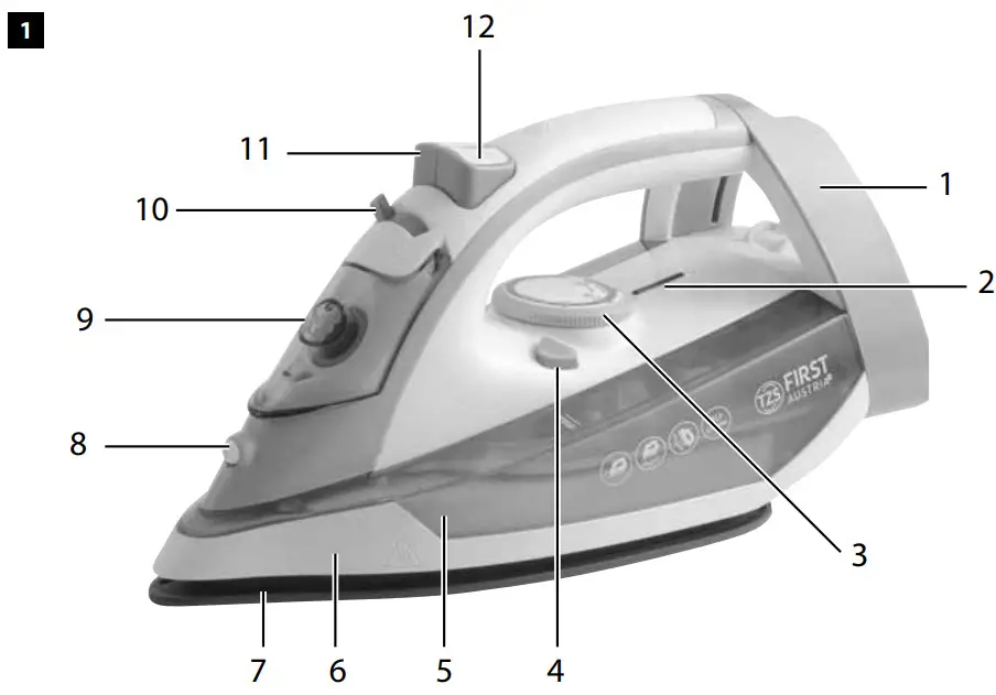 FIRST AUSTRIA FA 56187 Steam Clothes Iron - FIG