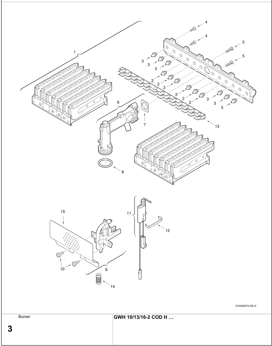 BOSCH GWH 10 Hydronic Heating and Hot Water System Spare parts list 3