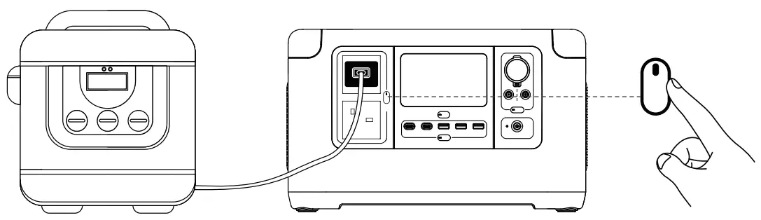 DEENO S1500 Portable Power Station - Shutdown1