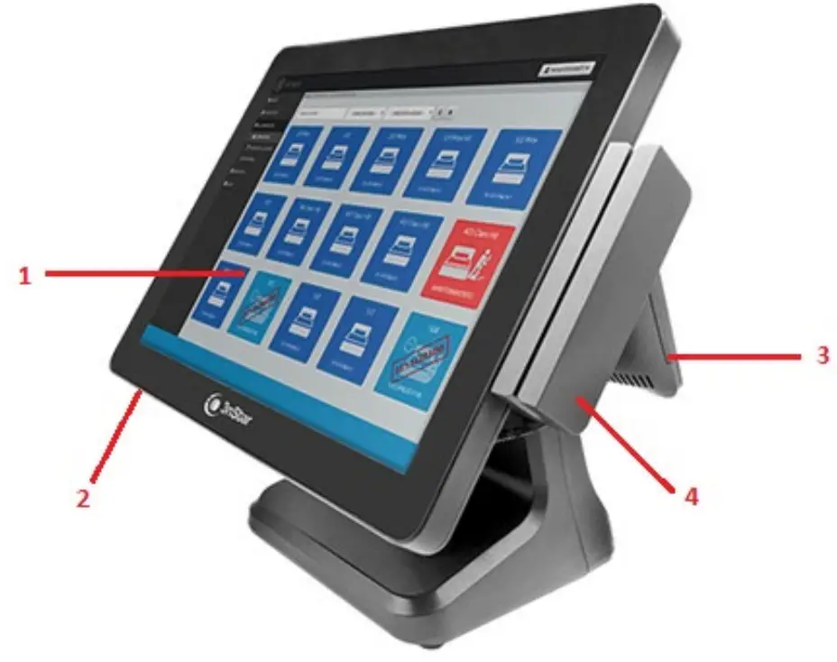 3nStar PTE0211W-8-240 AIO POS System Core i5 11th Gen - Touch POS Appearance
