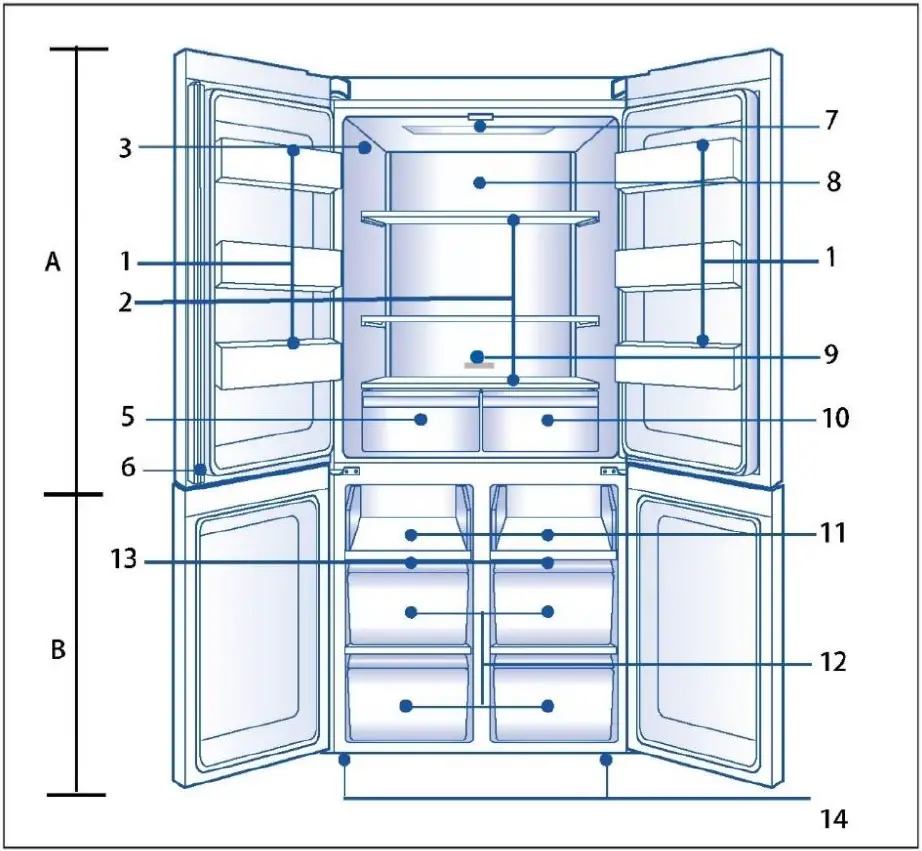 Haier HCR5919ENMM Refrigerator Freezer 12