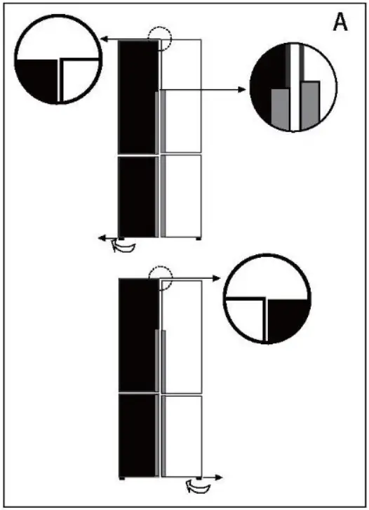 Haier HCR5919ENMM Refrigerator Freezer 36