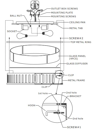 CRYSTORAMA-KEN-8305-PN-Kendal-Four-Light-Ceiling-Mount-FIG-2