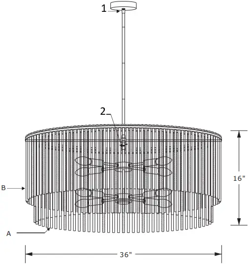 CRYSTORAMA 398-CH Bleecker 8 Light Chandelier A0