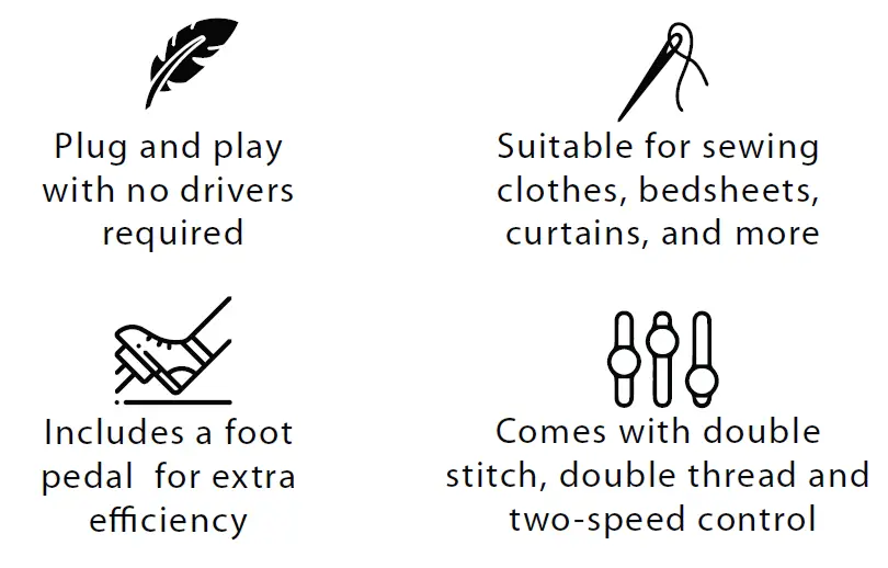 DARTWOOD 251021 Mini Sewing Machine for Beginners and Kids 2