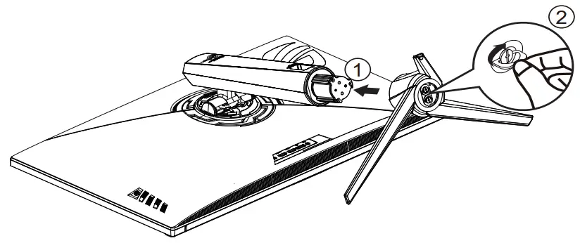 ASUS XG43UQ ROG Strix 43 Inch 4K HDR DSC Gaming Monitor - Assembling the monitor