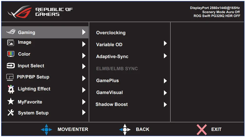 ASUS XG43UQ ROG Strix 43 Inch 4K HDR DSC Gaming Monitor - Gaming Function