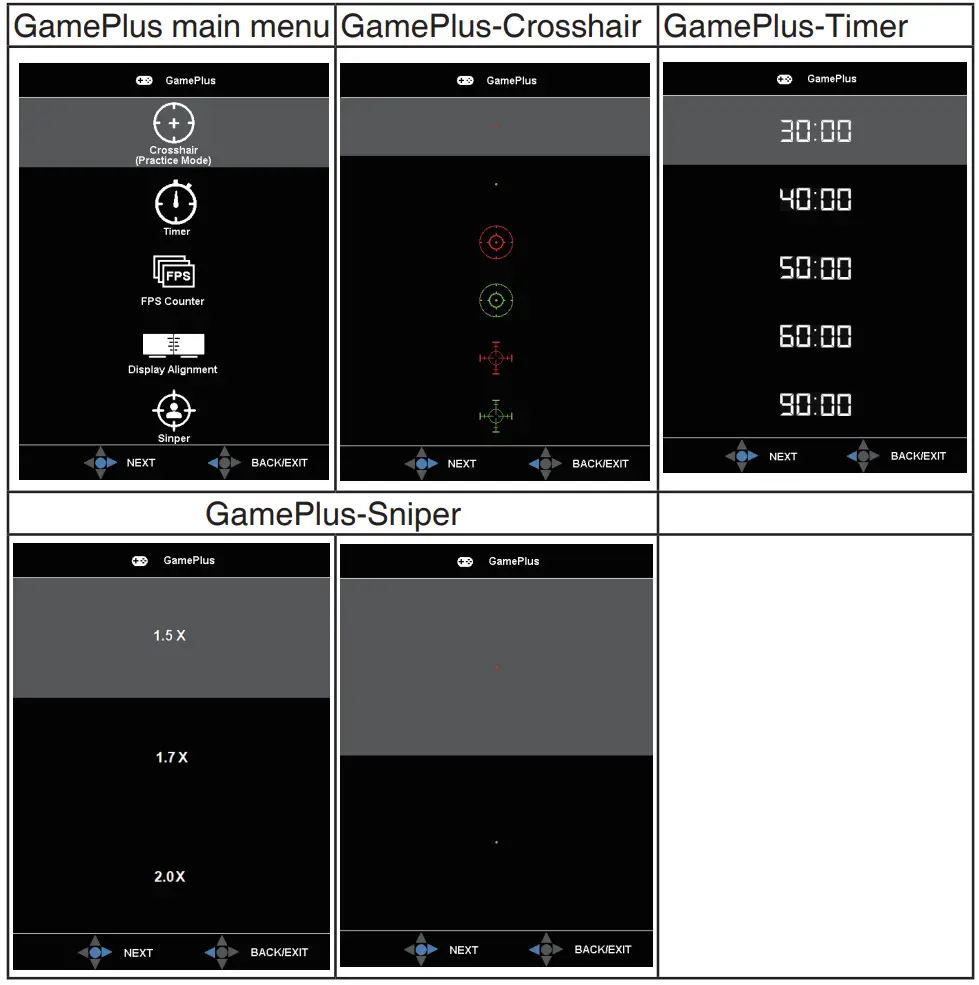 ASUS XG43UQ ROG Strix 43 Inch 4K HDR DSC Gaming Monitor - menu