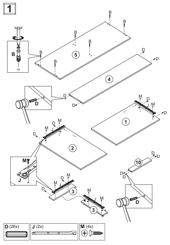NOVA B35 Madrid Desk with 2 Drawers White Instructions - How to use