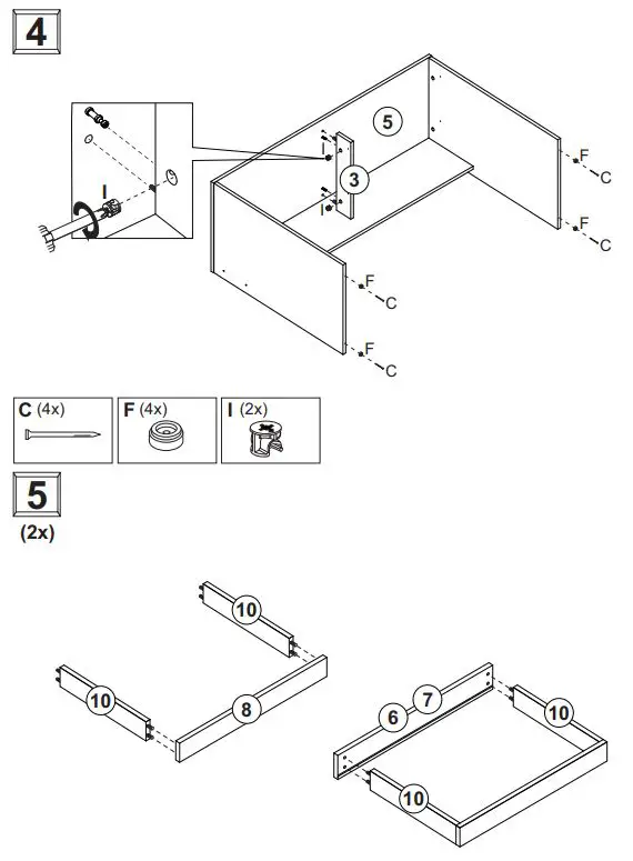NOVA B35 Madrid Desk with 2 Drawers White Instructions - How to use