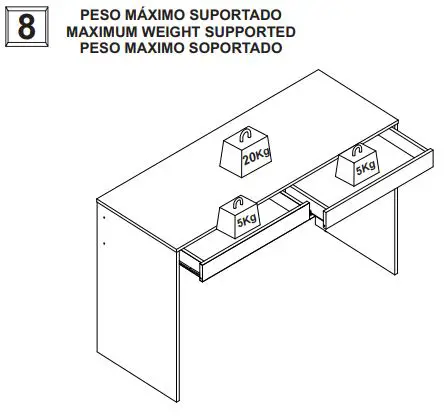 NOVA B35 Madrid Desk with 2 Drawers White Instructions - How to use