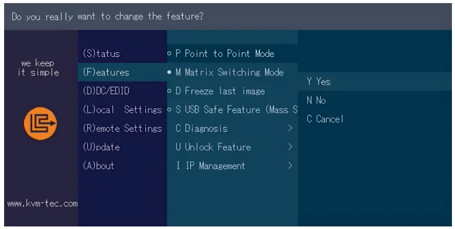 kvm tec KT 6021L SMARTfl ex Dual in Copper - Point mode