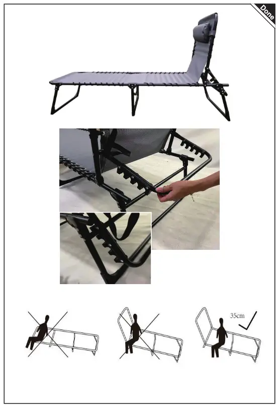 Outsunny 84B-206GY Reclining Sun Lounger - Fig2